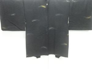 草葉模様織り出し一つ紋羽織